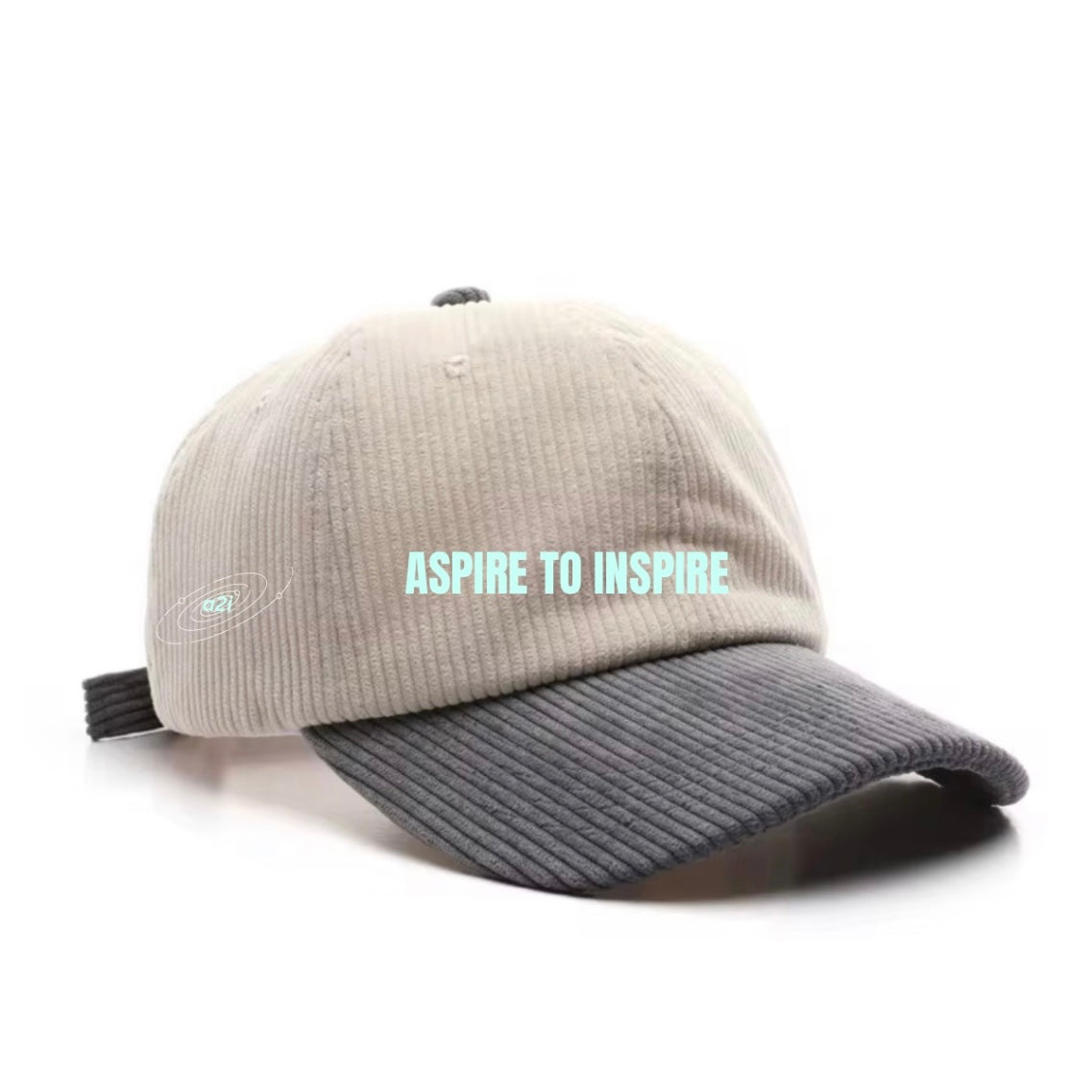 aspire to inspire corduroy hat